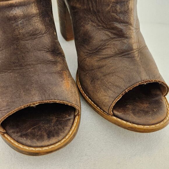 MTNG ORIGINAL Made in Spain Madino Testa Ankle Open Toe Boot Bootie sz 37 - Picture 1 of 8